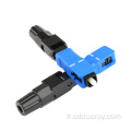 Connecteur rapide Blue SC / UPC Fiber Optic Connecteur à mode unique